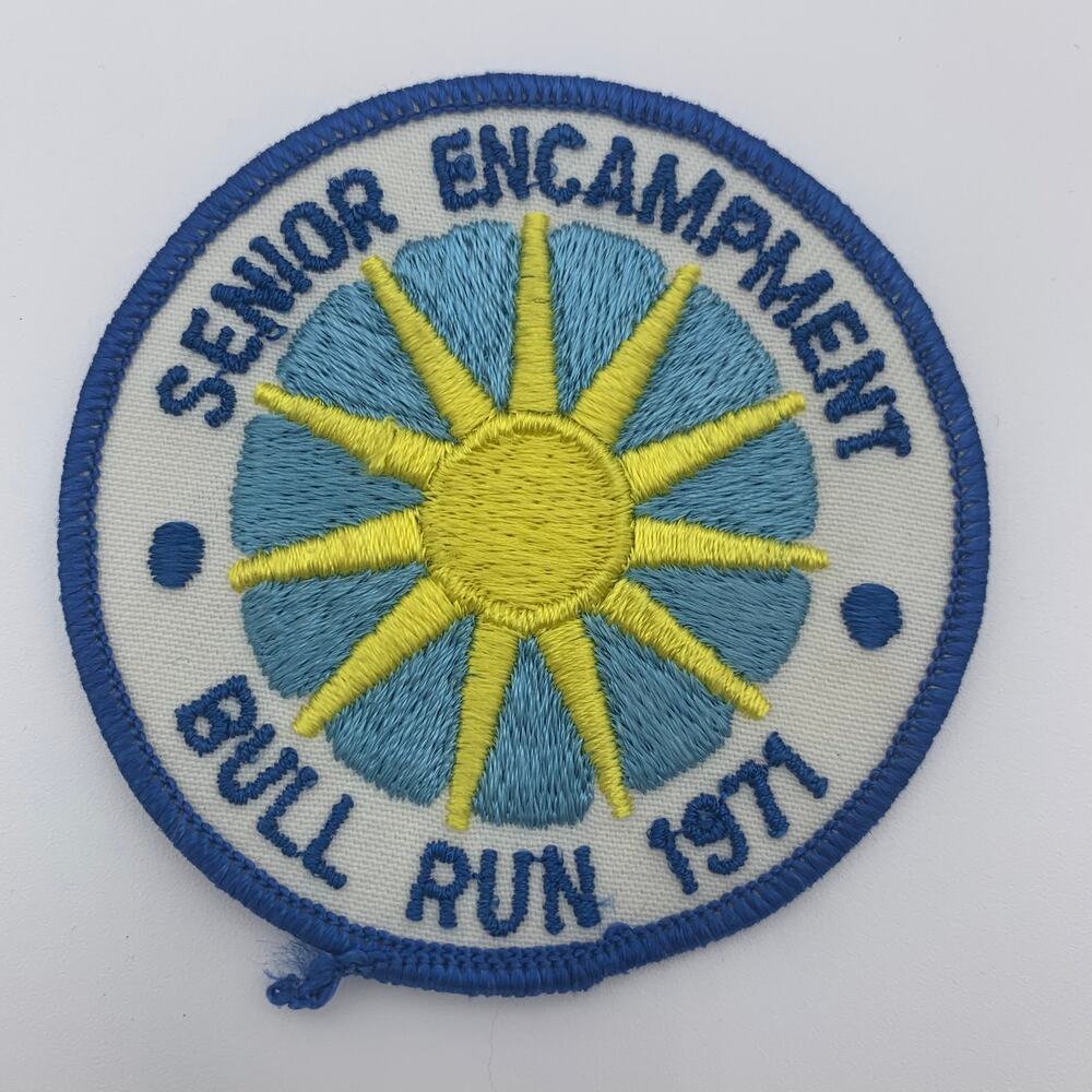 Girl Scout Patch - Senior Encampment Bull Run 1971 - Vintage READ